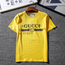 Load image into Gallery viewer, guccy T-shirt Men Fashion Hip Hop Steetwear Tops Women Casual Cotton O-neck Tshirt Letter Loose t shirt Tees