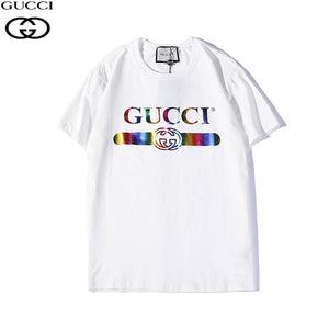 guccy T-shirt Men Fashion Hip Hop Steetwear Tops Women Casual Cotton O-neck Tshirt Letter Loose t shirt Tees