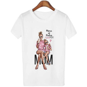 New Arrival 2019 T Shirt Vogue Tee Shirt Korean Fashion Clothing Harajuku Kawaii White Tshirt Super Mom Female T-shirt Mother's