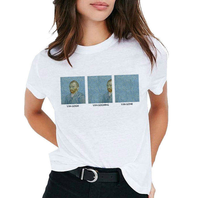 Van Gogh Oil Art women t shirt Print t-shirt female top Casual new streetwear tshirt graphic tee shirts Harajuku Femme 2019
