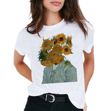 Load image into Gallery viewer, Van Gogh Oil Art women t shirt Print t-shirt female top Casual new streetwear tshirt graphic tee shirts Harajuku Femme 2019